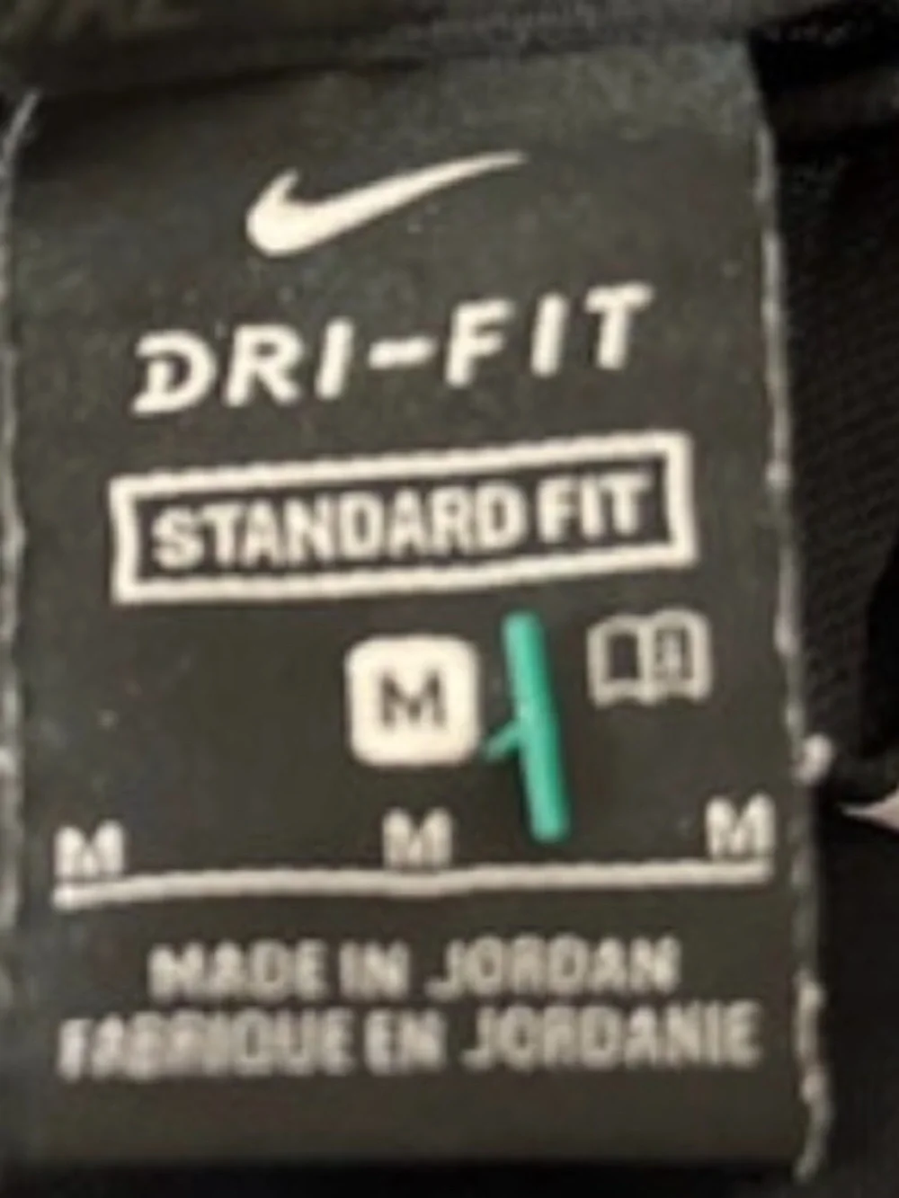 Nike Black Dri-Fit Tag with White Swoosh